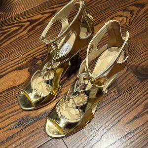 Jimmy Choo Gold Pumps